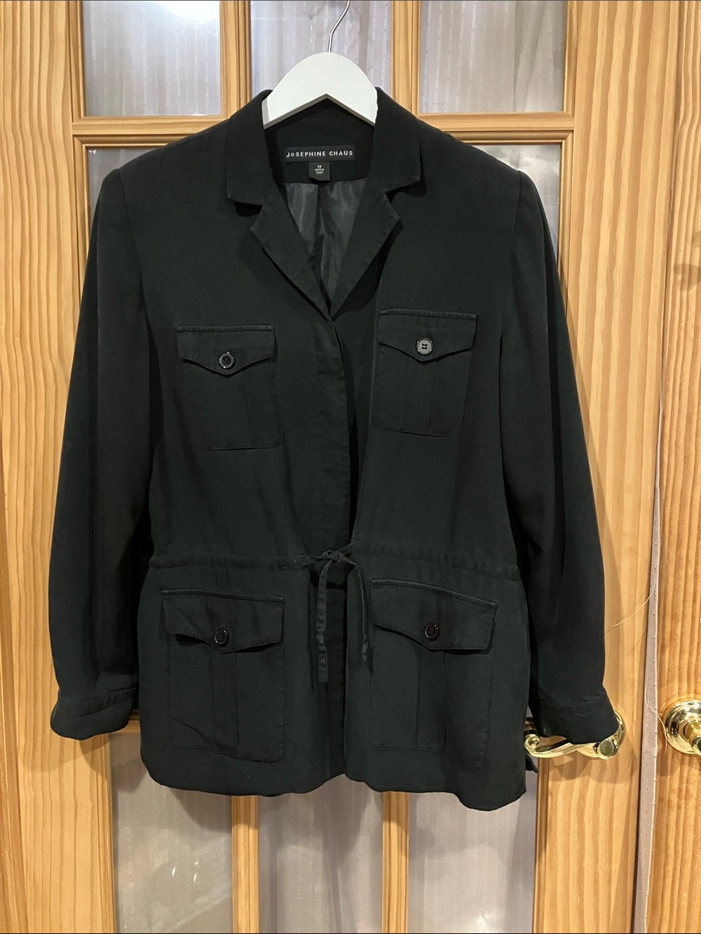 Josephine Chaus Black Utility Drawstring Blazer